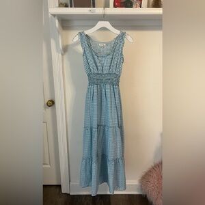 FINAL PRICE Max Studio Light Blue Patterned Midi Dress
